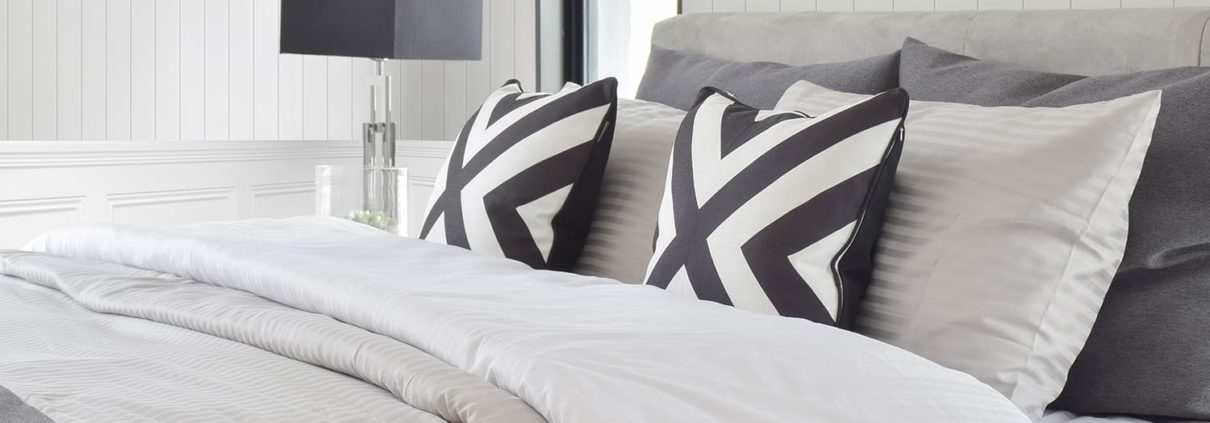 Colonial Wall Linings - Luxury Modern Bedroom with featured Hampton Style Wall Paneling / Wainscoting Wall Panels, Dado Belt Rail and VJ Wall Panelling, VJ Wall Sheets, VJ Wall Sheeting, VJ Wall Lining, VJ Wall Panels, VJ Wall Board