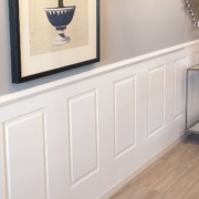 Colonial Wall Linings - Entrance Hallway with Wainscoting Wall Panels featuring Timber Mouldings - MDF Mouldings - Dado Rail, Belt Rail, Skirt, Skirts, Skirting, Architrave, Architraves